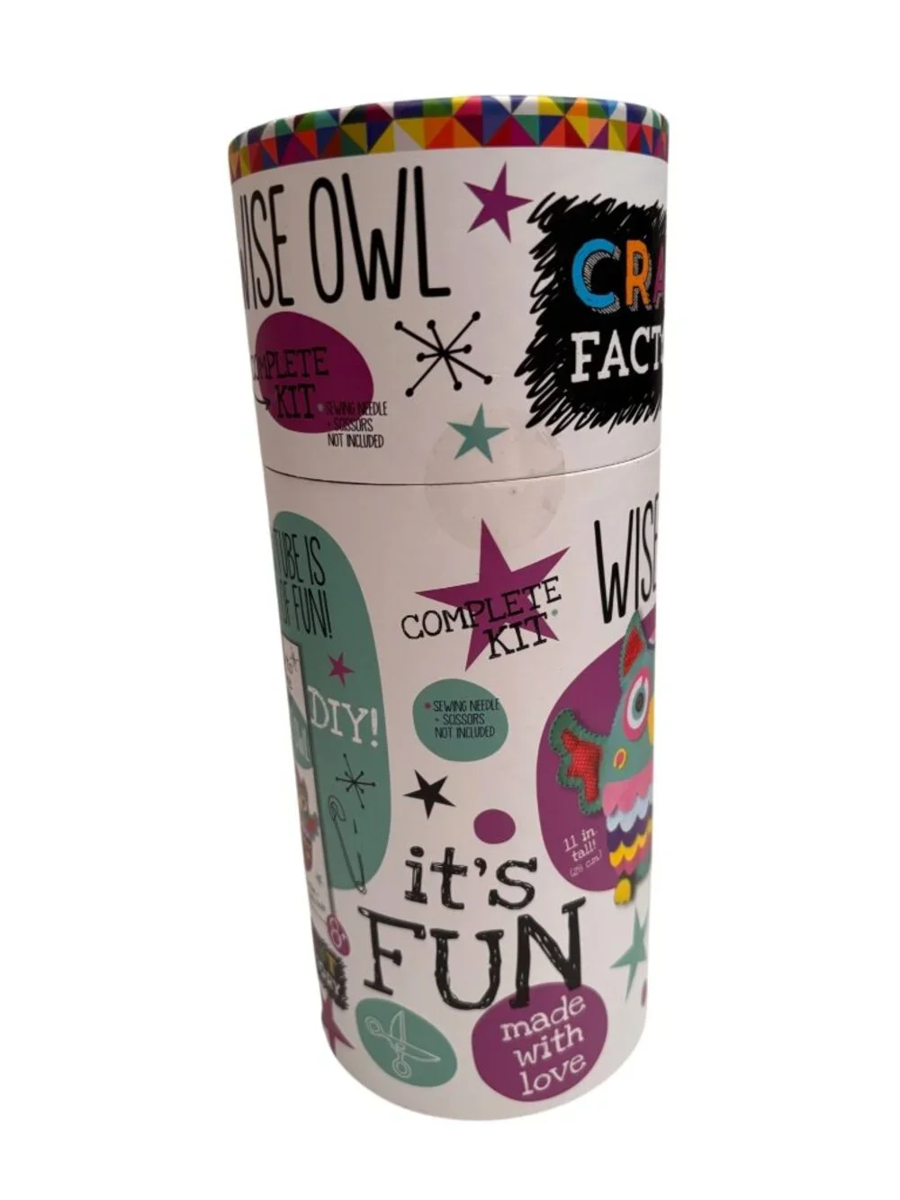 Craft Factory Wise Owl DIY Felt Sewing Kit For Kids & Beginners Complete Craft K